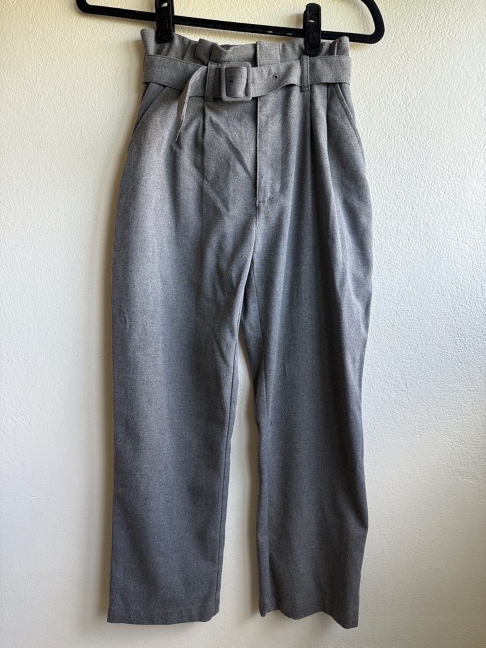 Abercrombie & Fitch Gray Paperbag Waist Pleated Men's Trousers